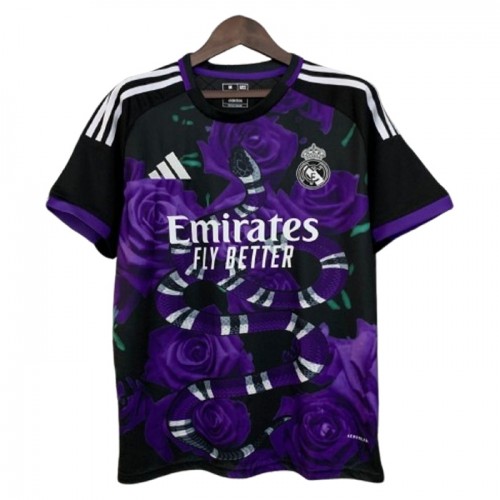 Camisola do Real Madrid x Rose Special Edition Purple Version 2024-25 Camisola do Real Madrid x Rose Special Edition Purple Version 2024-25
